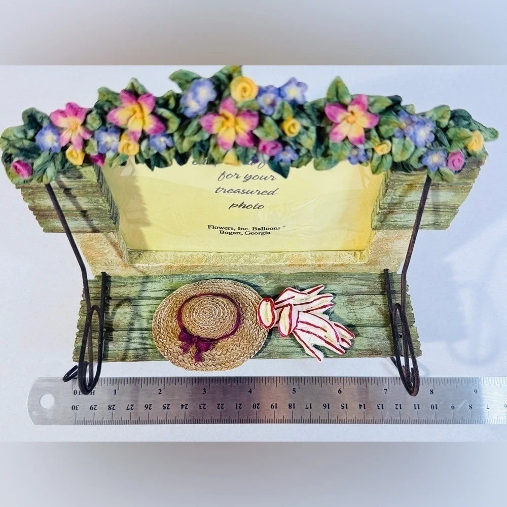 Burton Picture Frame Garden Bench Floral Home Decor Multicolor‎ 4x6 Gift